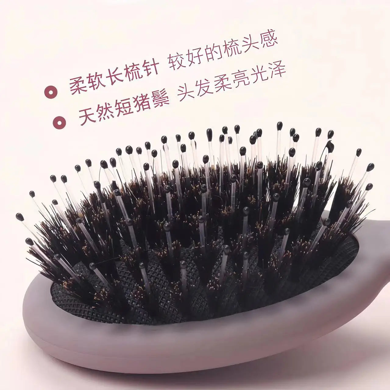 Mini Boar Bristle Hair Brush Small Hair Brush for Travel