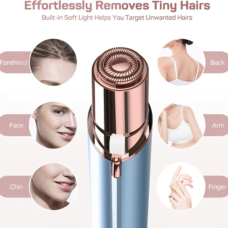 Portable USB Rechargeable Facial Hair Remover - Painless Hair Epilator