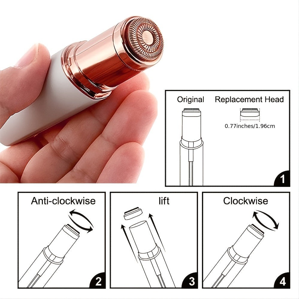 Portable USB Rechargeable Facial Hair Remover - Painless Hair Epilator