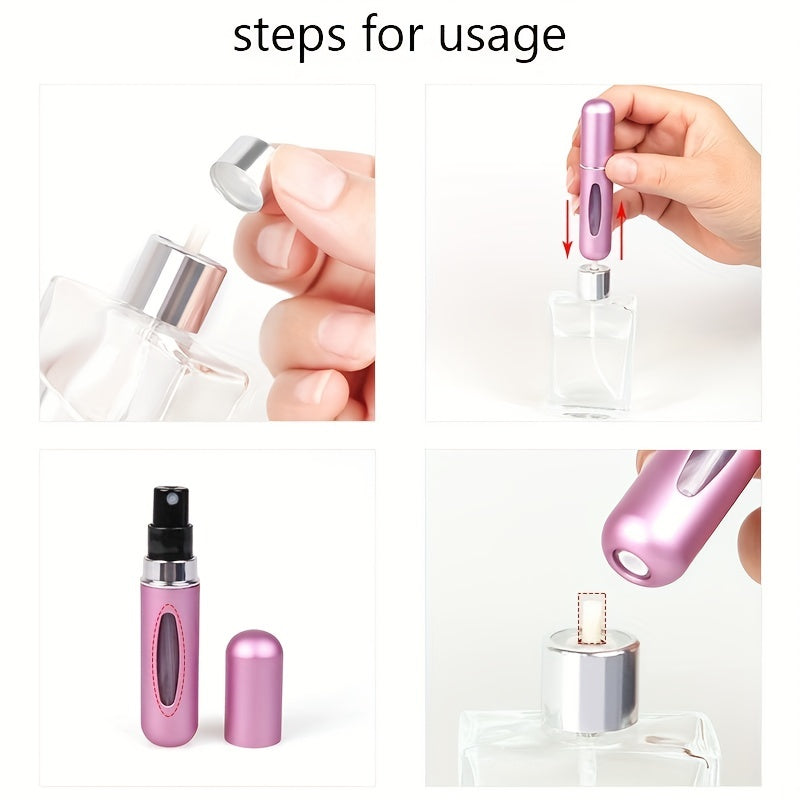 5 ml Portable Refillable Perfume Spray Bottle for Travel- compact